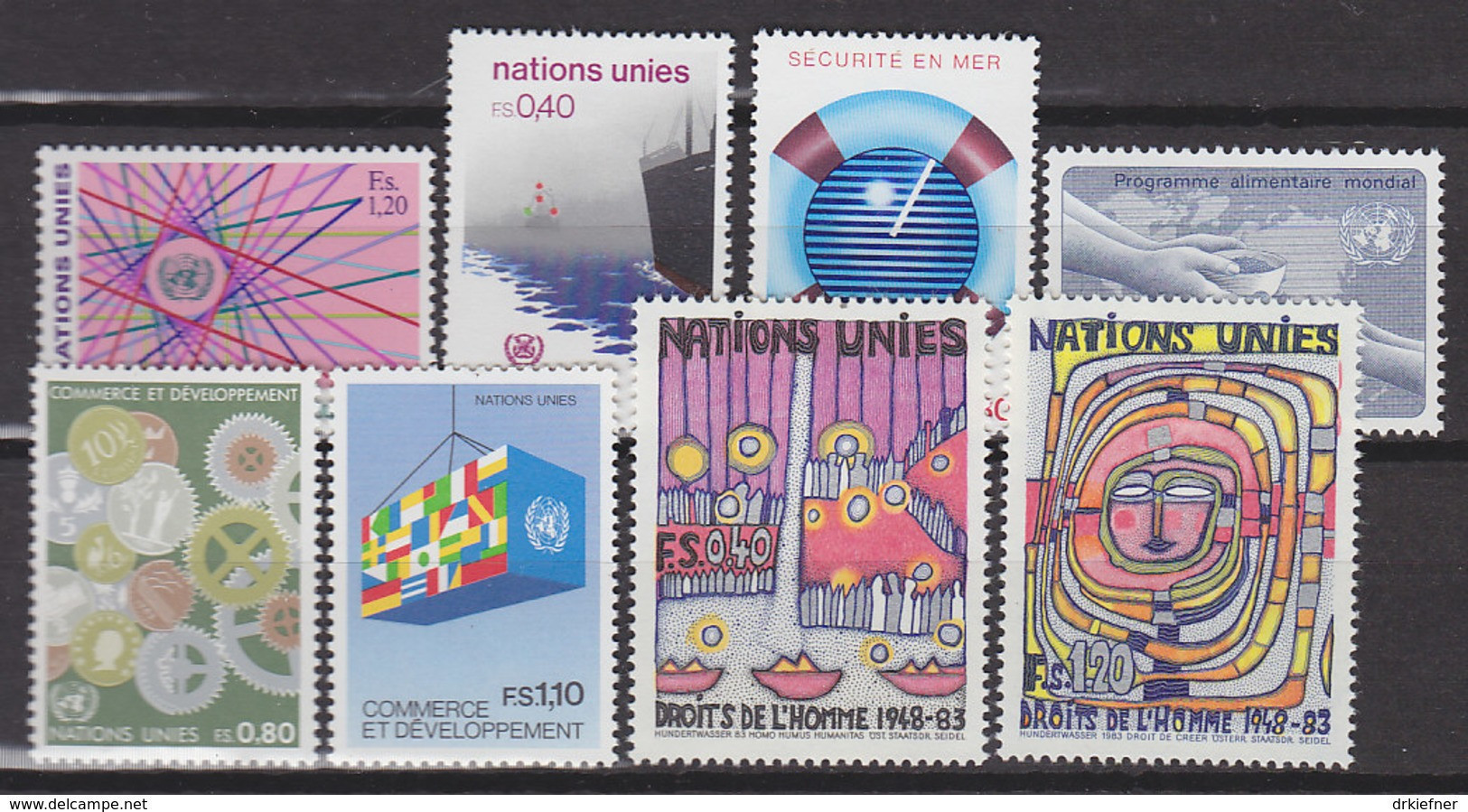 UNO GENF  Jahrgang 1983, Postfrisch **, 111-118, Komplett - Unused Stamps