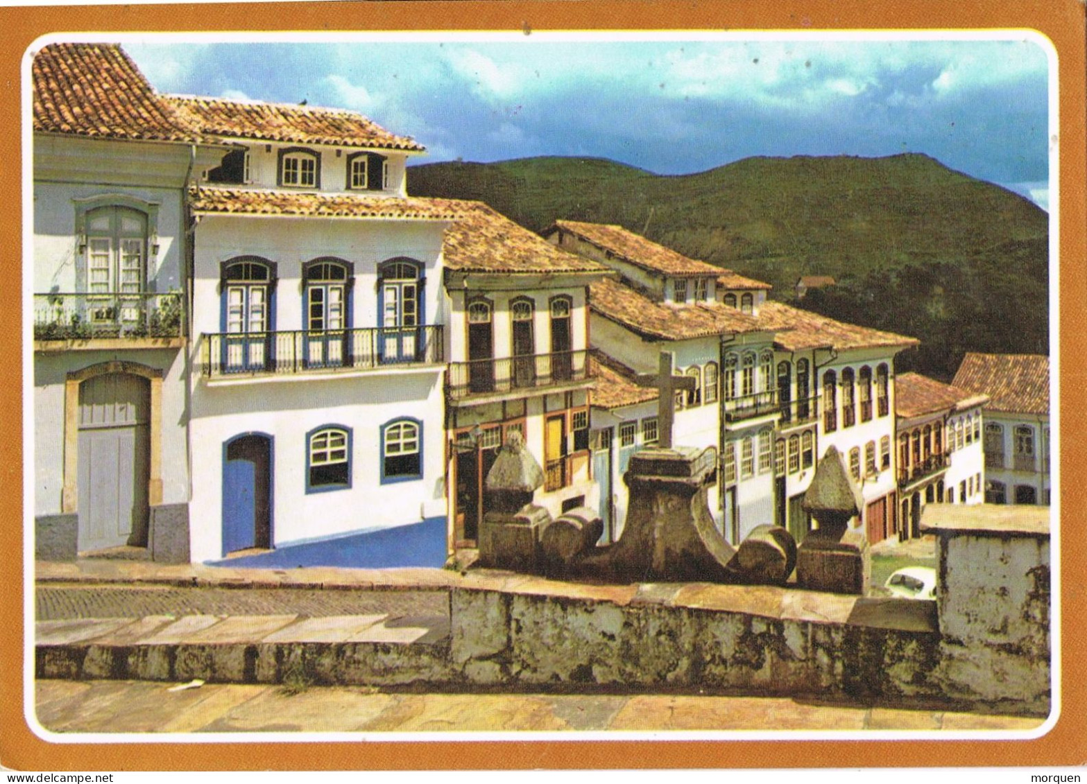 54351. Carta Aerea SALVADOR BAHIA (Brasil) 1990- Vista Ouro Preto, Largo Do Rosario - Brieven En Documenten