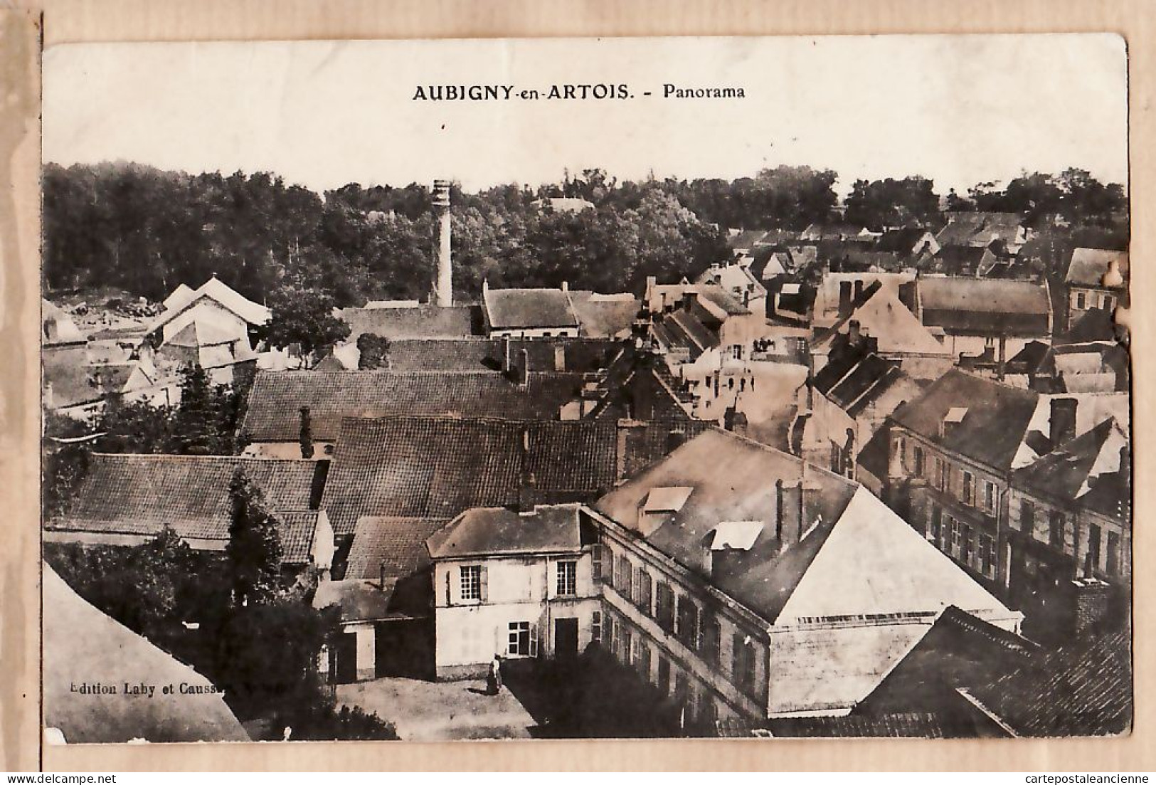 18897 / AUBIGNY-en-ARTOIS Panorama Tampon Cpaww1 Trésor Et Postes Dimanche 18.10.1914 - LABY CAUSSART - Aubigny En Artois