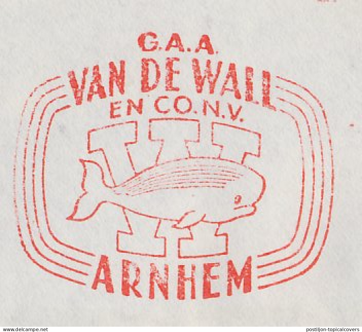 Meter Cover Netherlands 1959 Whale - Otros & Sin Clasificación