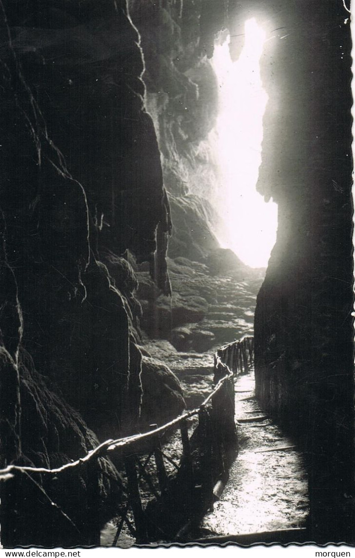 54352. Postal MONASTERIO De PIEDRA (Zaragoza) 1961. Gruta De La Cola De Caballo - Briefe U. Dokumente