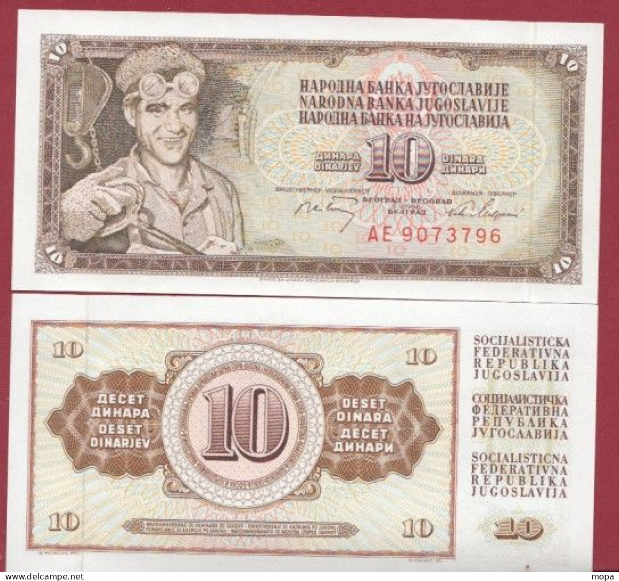 Yougoslavie-- 10 Dinara --1968    ---UNC --(348) - Yugoslavia