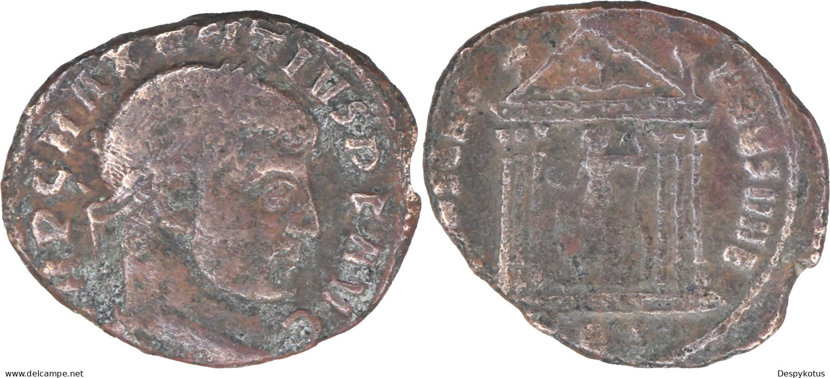 ROME - Follis - MAXENCE - Rome Dans Temple - Rome (RBS) - RIC.210 - 18-140 - The Tetrarchy (284 AD To 307 AD)