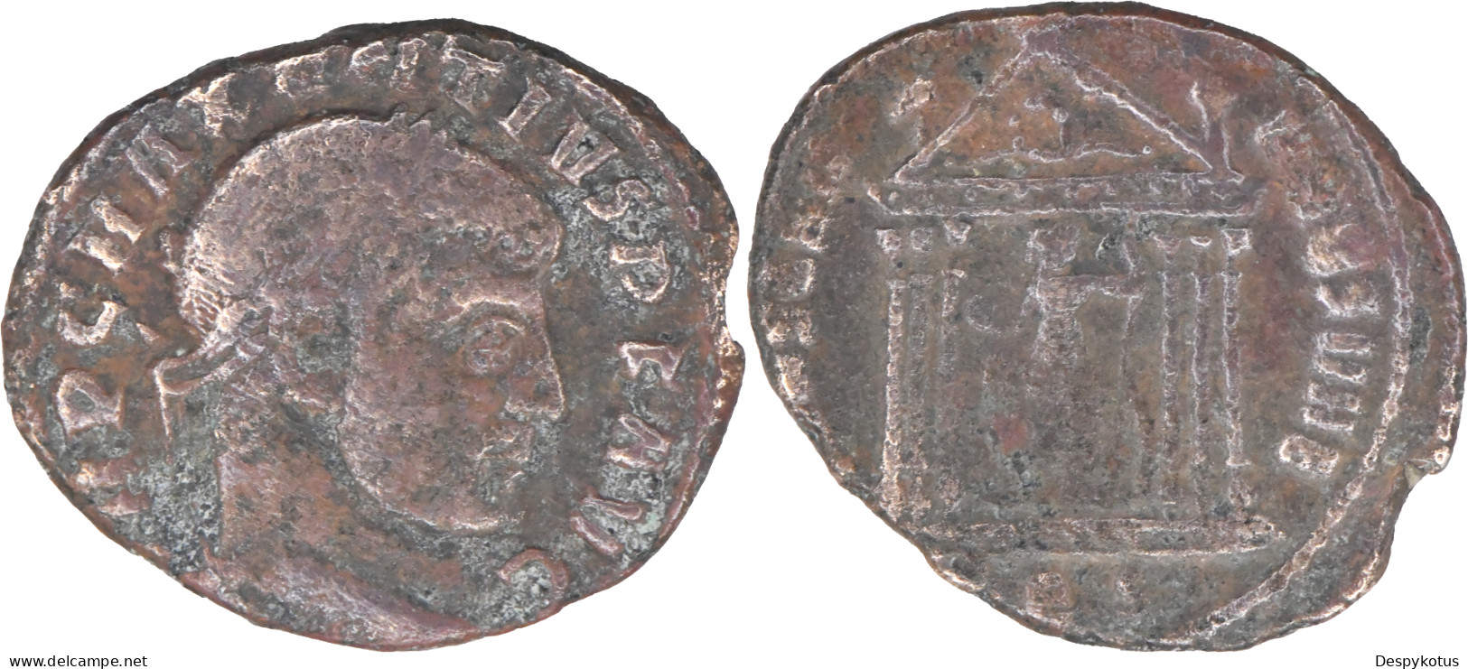 ROME - Follis - MAXENCE - Rome Dans Temple - Rome (RBS) - RIC.210 - 18-140 - La Tétrarchie (284 à 307)