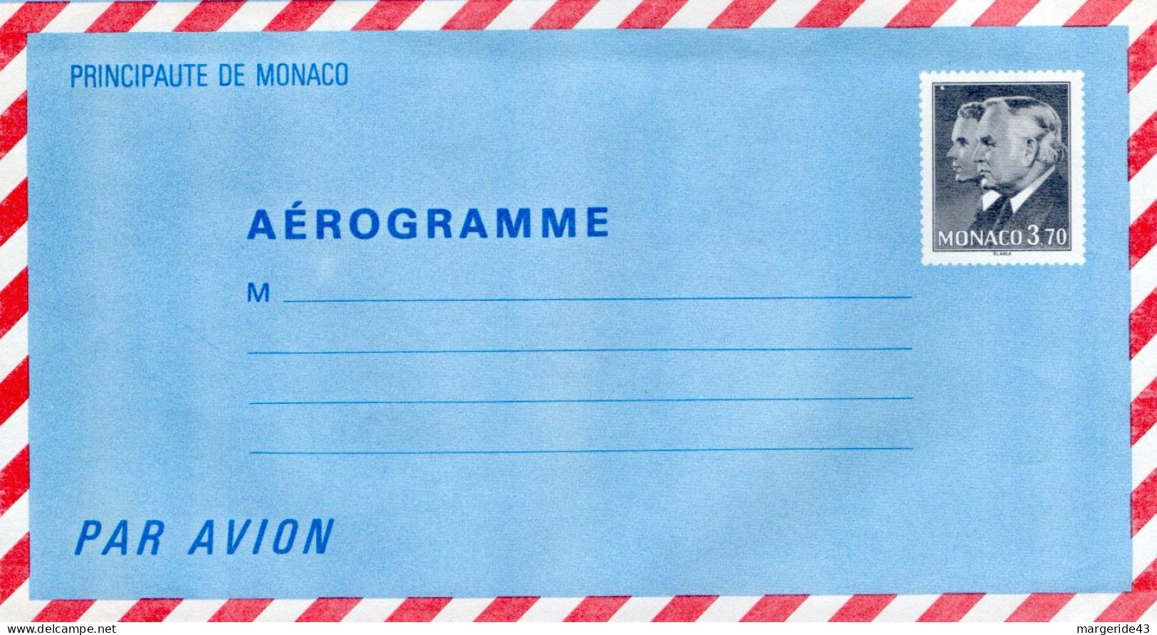 MONACO AEROGRAMME NEUF 3.70 LES 2 PRINCES - Postal Stationery