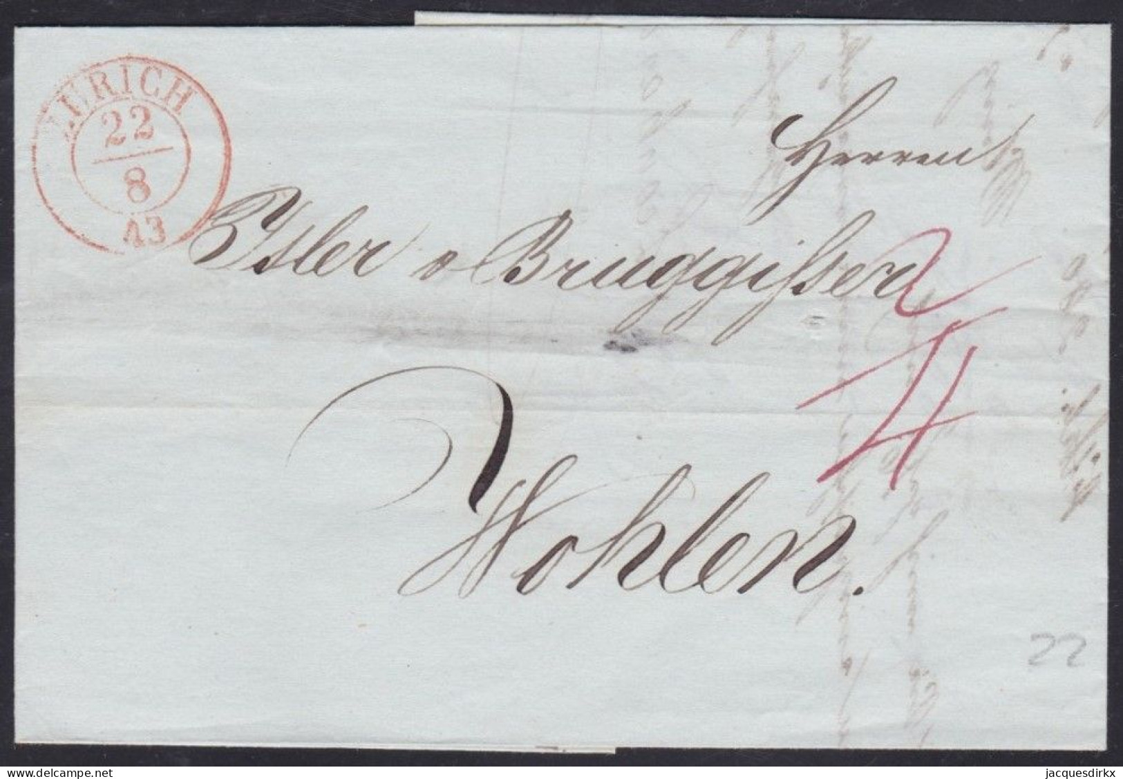 Suisse   .  Yvert  .   Lettre  (2 Scans)    .        O        .      Oblitéré - ...-1845 Préphilatélie