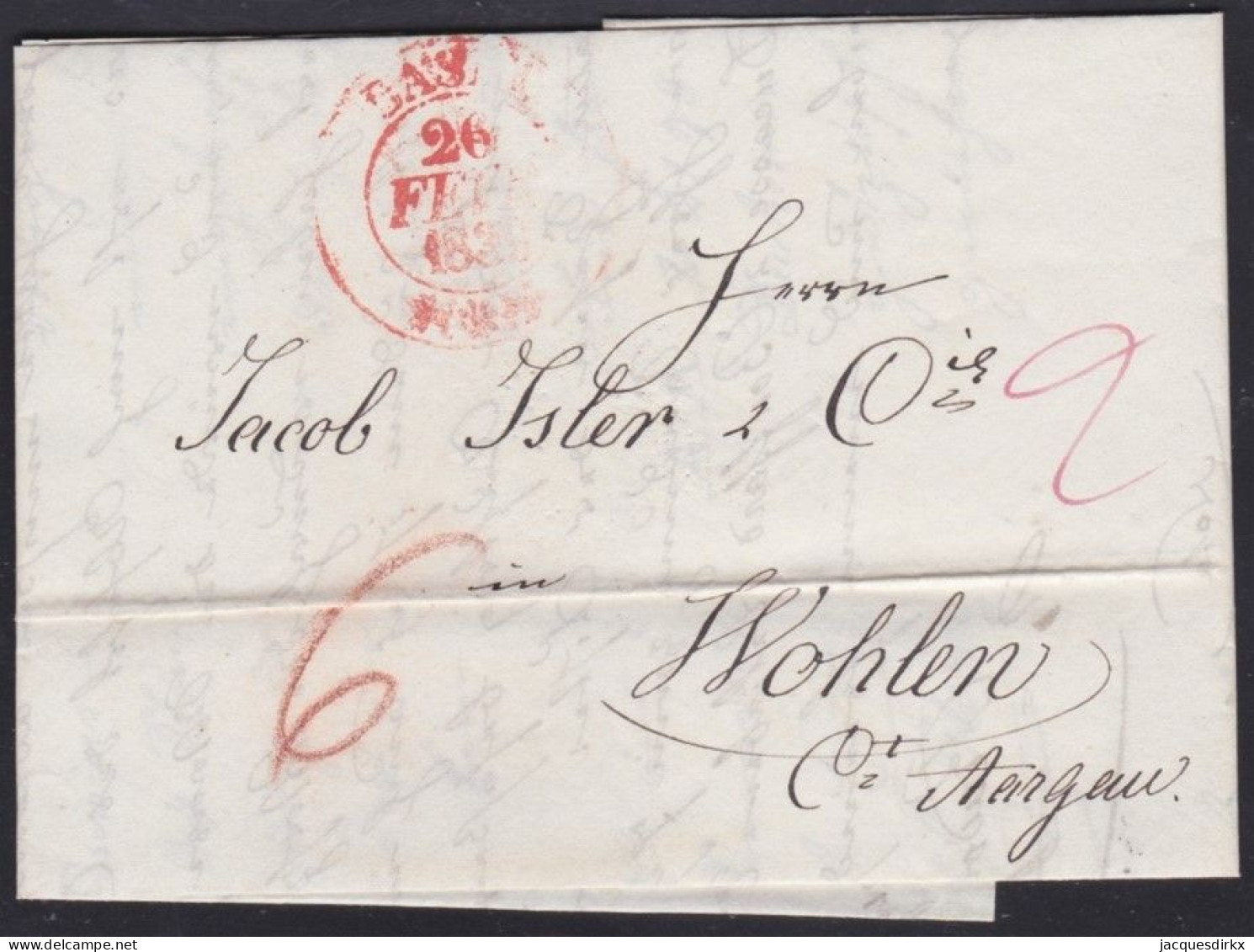 Suisse   .  Yvert  .   Lettre  (2 Scans)    .        O        .      Oblitéré - ...-1845 Prephilately