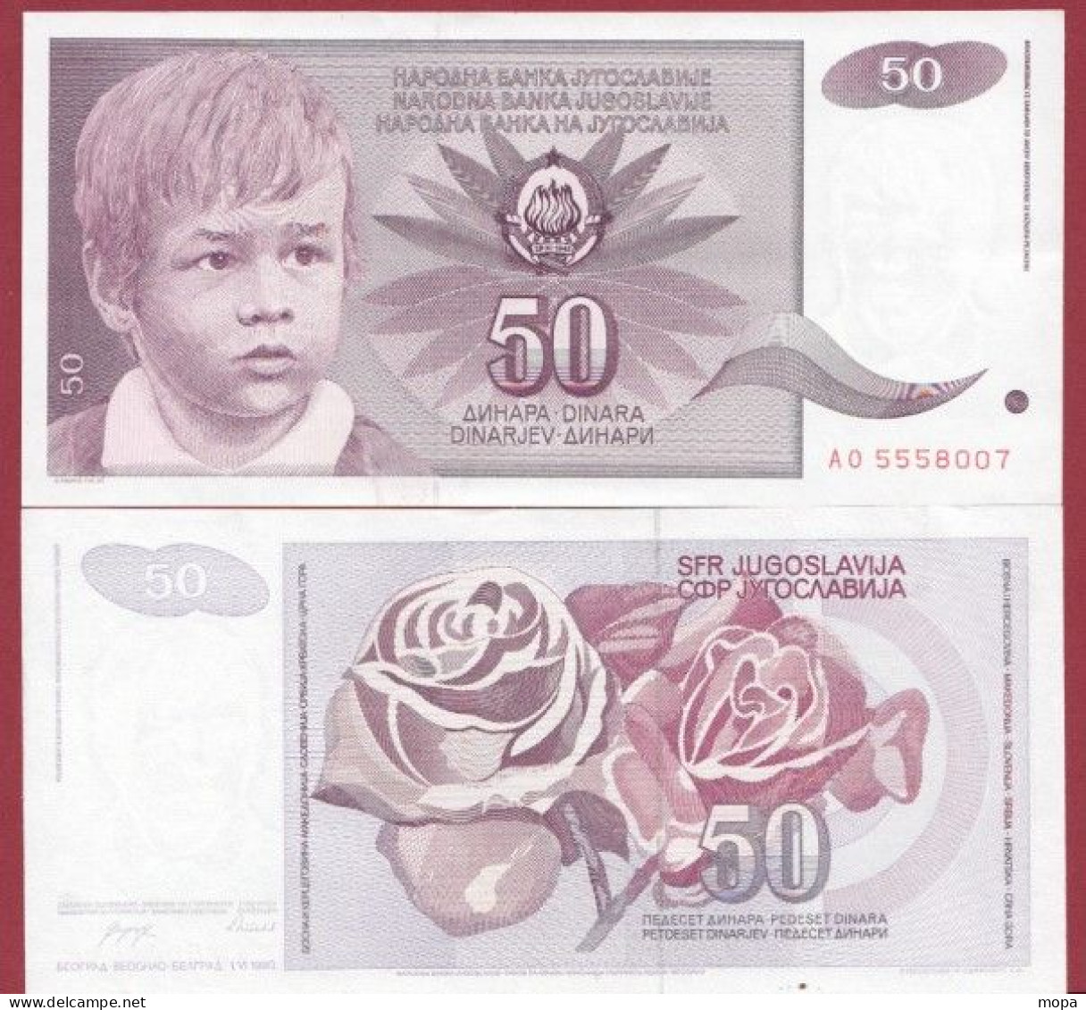 Yougoslavie-- 50 Dinara --1990    ---UNC --(357) - Yugoslavia