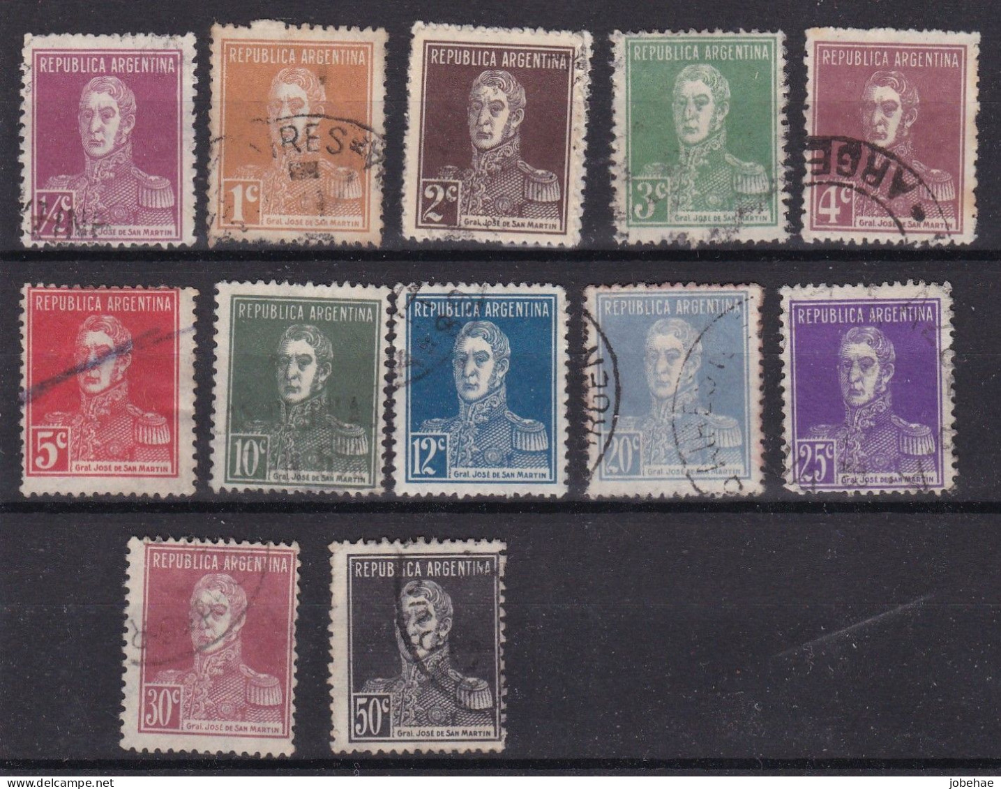 Argentine YT° 296-303 - Used Stamps