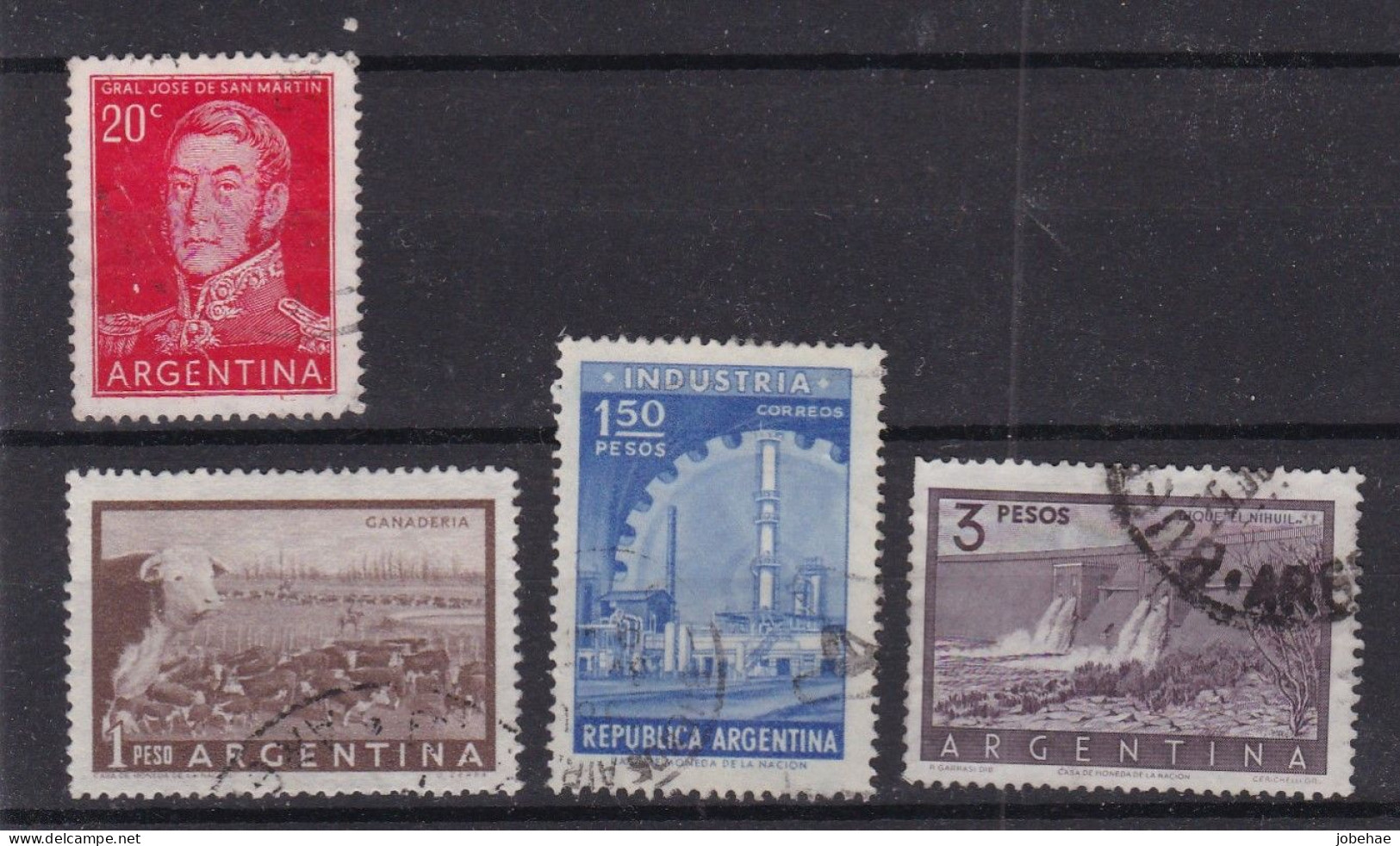 Argentine YT° 546 + 564A-552 - Used Stamps