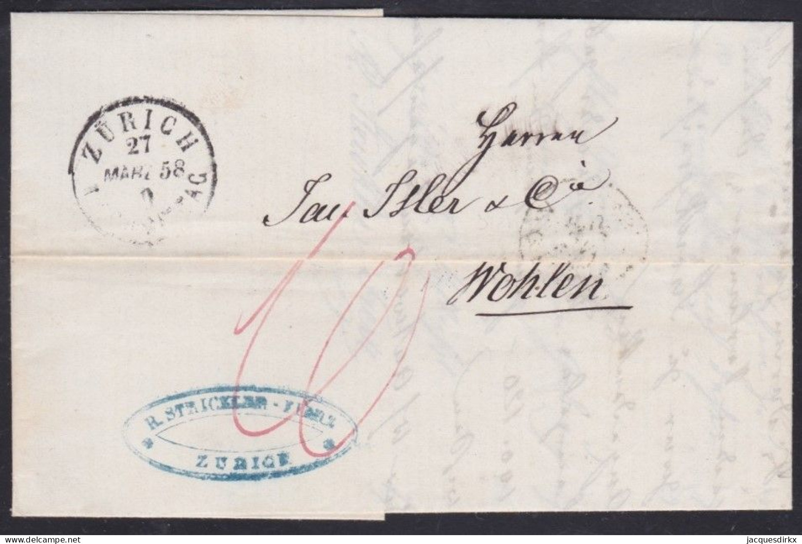 Suisse   .  Yvert  .   Lettre  (2 Scans)    .        O        .      Oblitéré - ...-1845 Préphilatélie