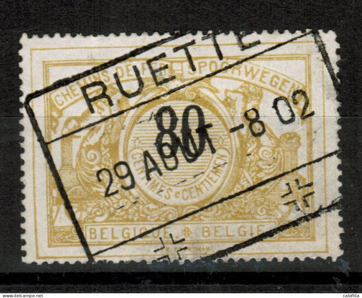 Chemins De Fer TR 24, Obliteration Centrale Nette RUETTE, RARE - Autres & Non Classés