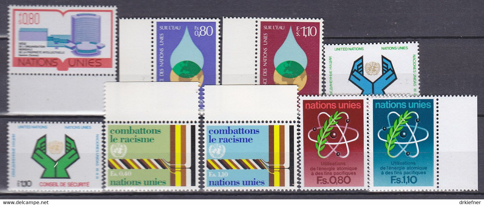 UNO GENF  Jahrgang 1977, Postfrisch **, Komplett 63-71 - Unused Stamps