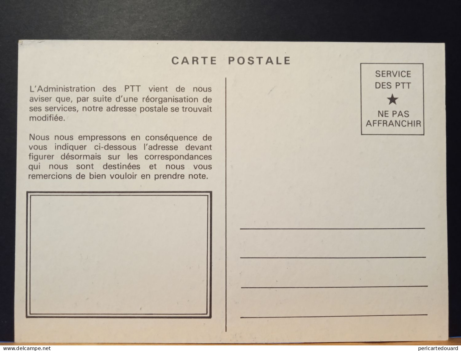 Code Postal. Franchise Postale PTT Sur Carte étoile - Lettres & Documents