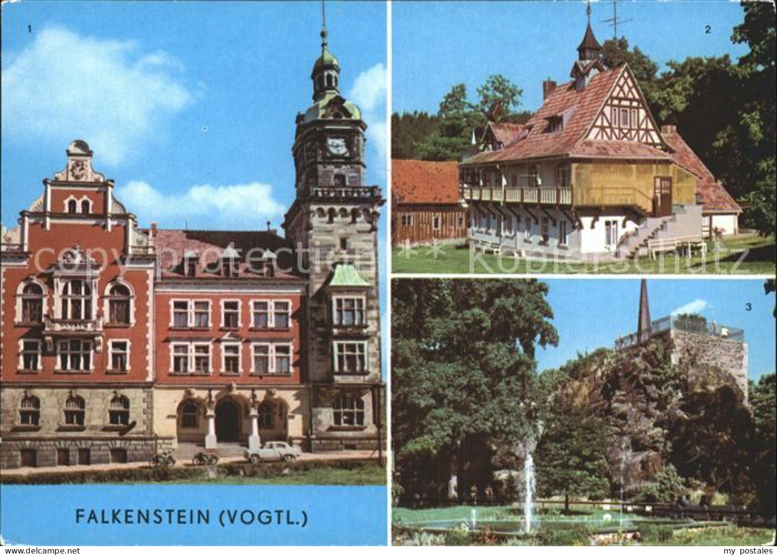 72393556 Falkenstein Vogtland Rathaus Erholungsheim Hanneloh Schlossfelsen Falke - Falkenstein (Vogtland)