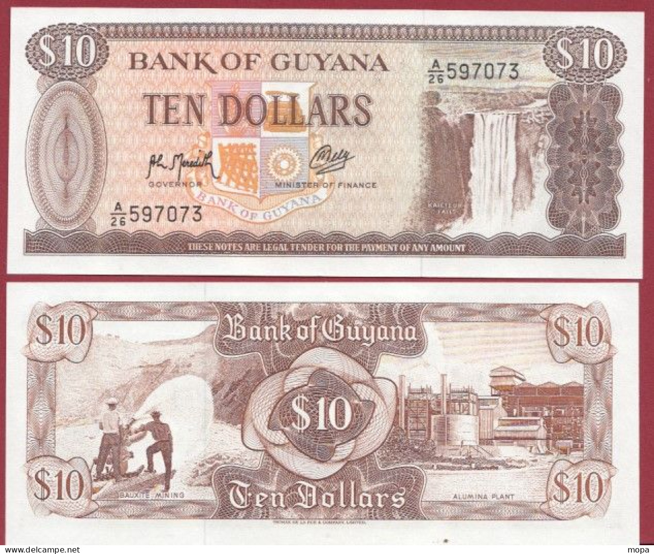 Guyana-- 10 Dollars --1992   ---UNC --(371) - Guyana