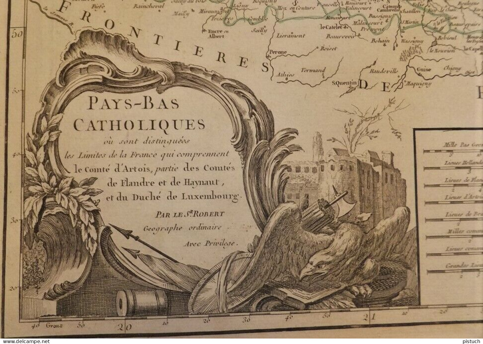 Pay-Bas Catholiques 1751 Sr. Robert Benelux Groß! Belgien Lux - Cartes Géographiques