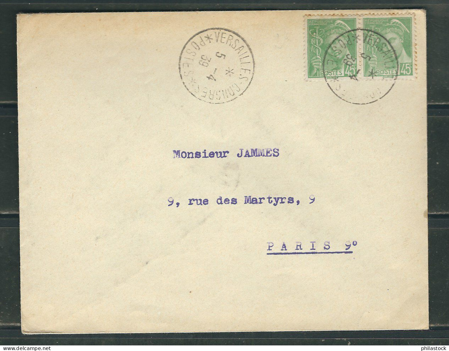 FRANCE 1939 N° Usages Courants Obl. Congrés De Versailles - 1938-42 Mercurius