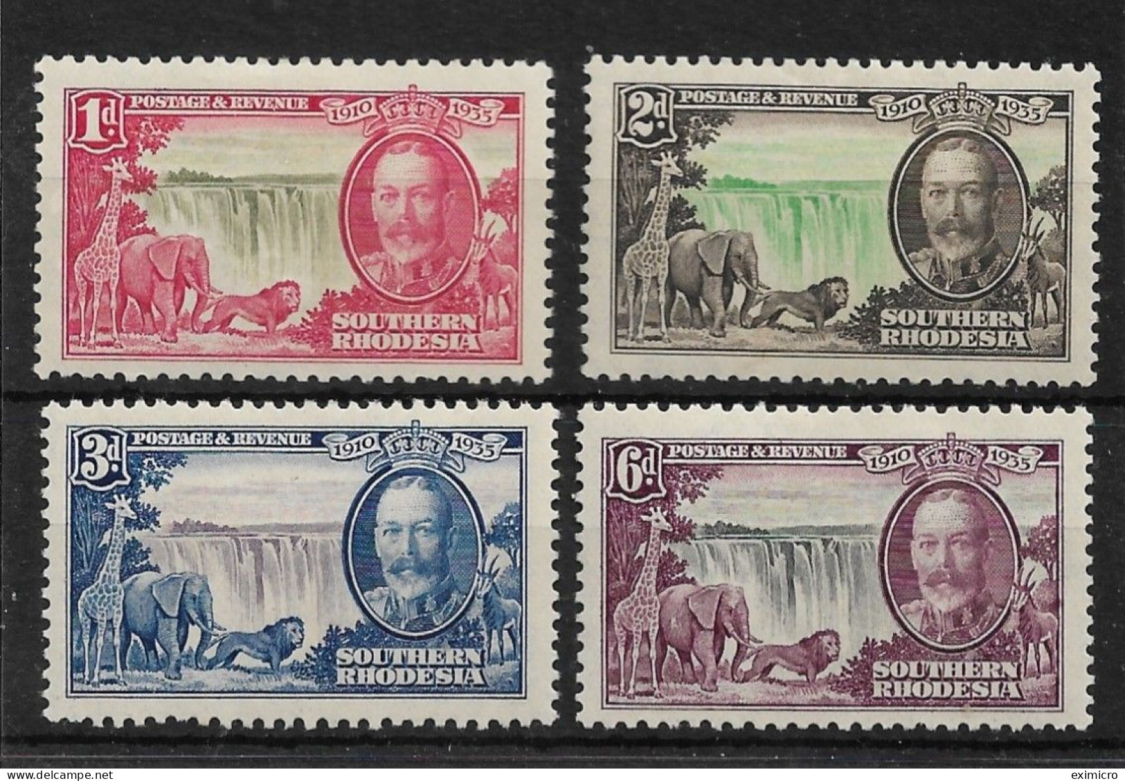 SOUTHERN RHODESIA 1935 SILVER JUBILEE SET SG 31/34 LIGHTLY MOUNTED MINT Cat £30 - Southern Rhodesia (...-1964)