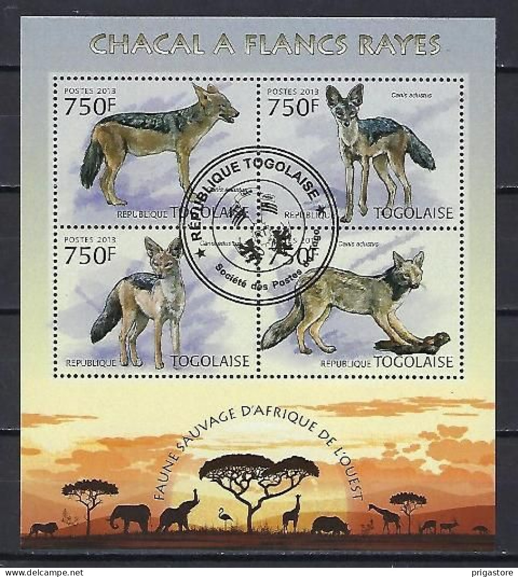 Togo 2013 Animaux Chacal (366) Yvert N° 3156 à 3159 Oblitérés Used - Togo (1960-...)