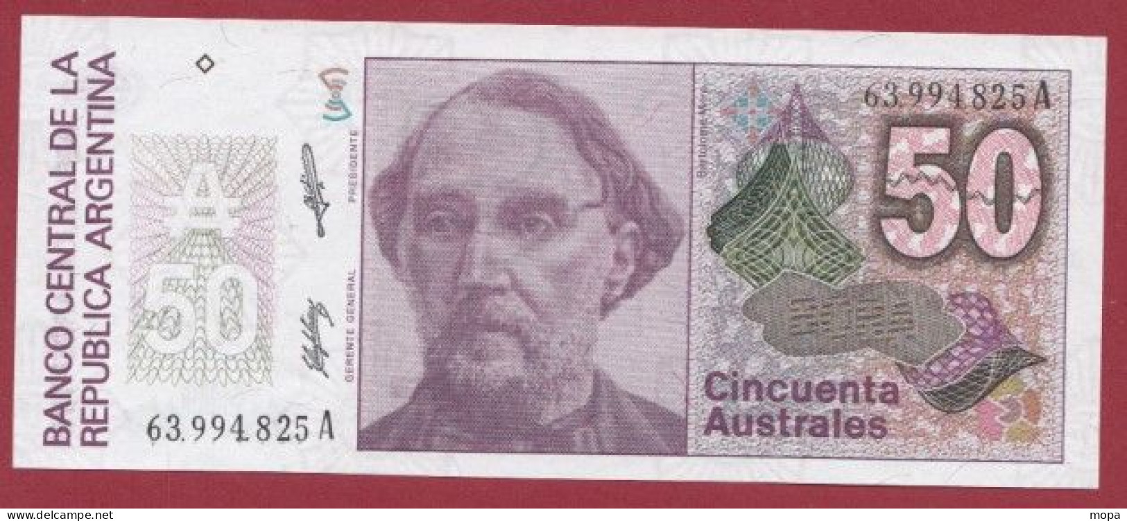 Argentine-- 50 Australes  --1986/89   ---UNC --(374) - Argentine