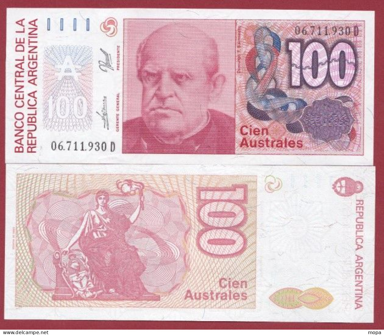 Argentine-- 100 Australes  --1985/90   ---UNC --(375) - Argentine