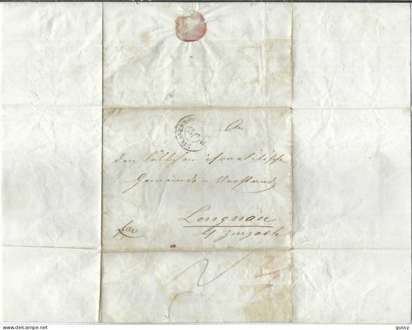 SUISSE Préphilatélie Ca.1845: LAC De Diessenhofen (TG) à Lengnau (BE) - ...-1845 Prephilately