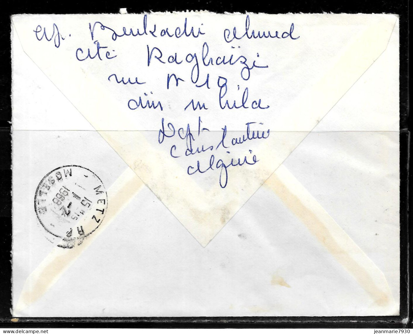 CC269 - ALGERIE - LETTRE RECOMMANDEE DE CONSTANTINE DE 1968 POUR METZ - Algeria (1962-...)