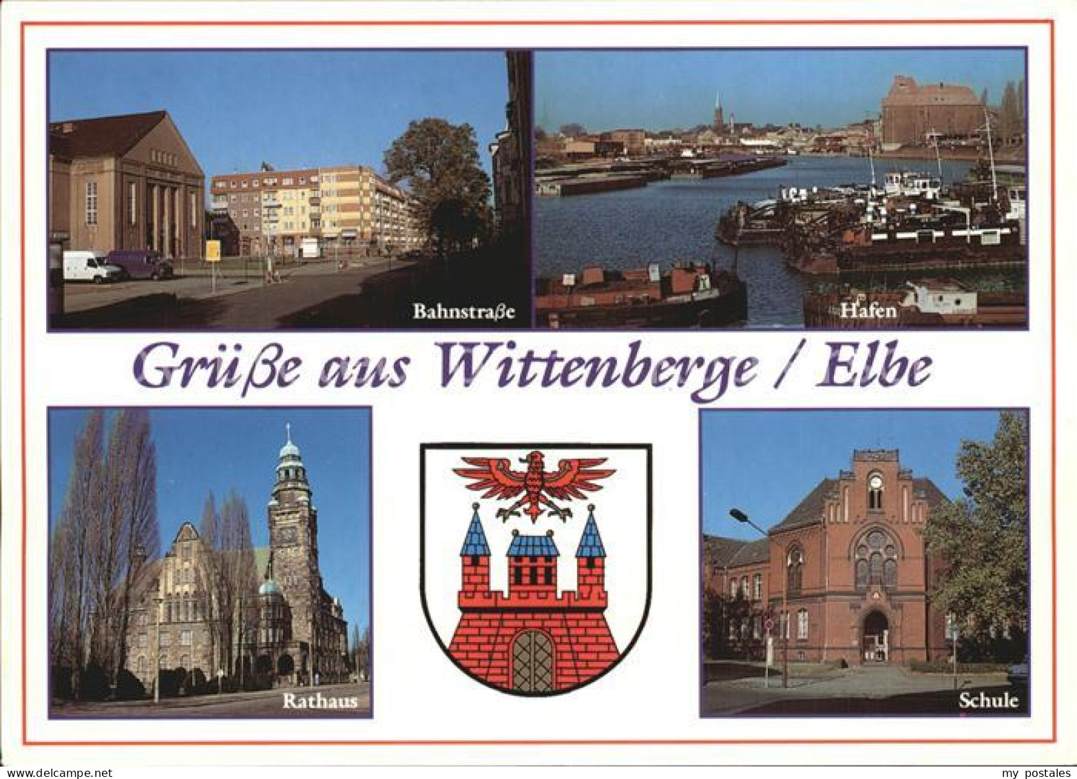 72392413 Wittenberge Prignitz Bahnstrasse Hafen Rathaus Schule Wittenberge - Wittenberge