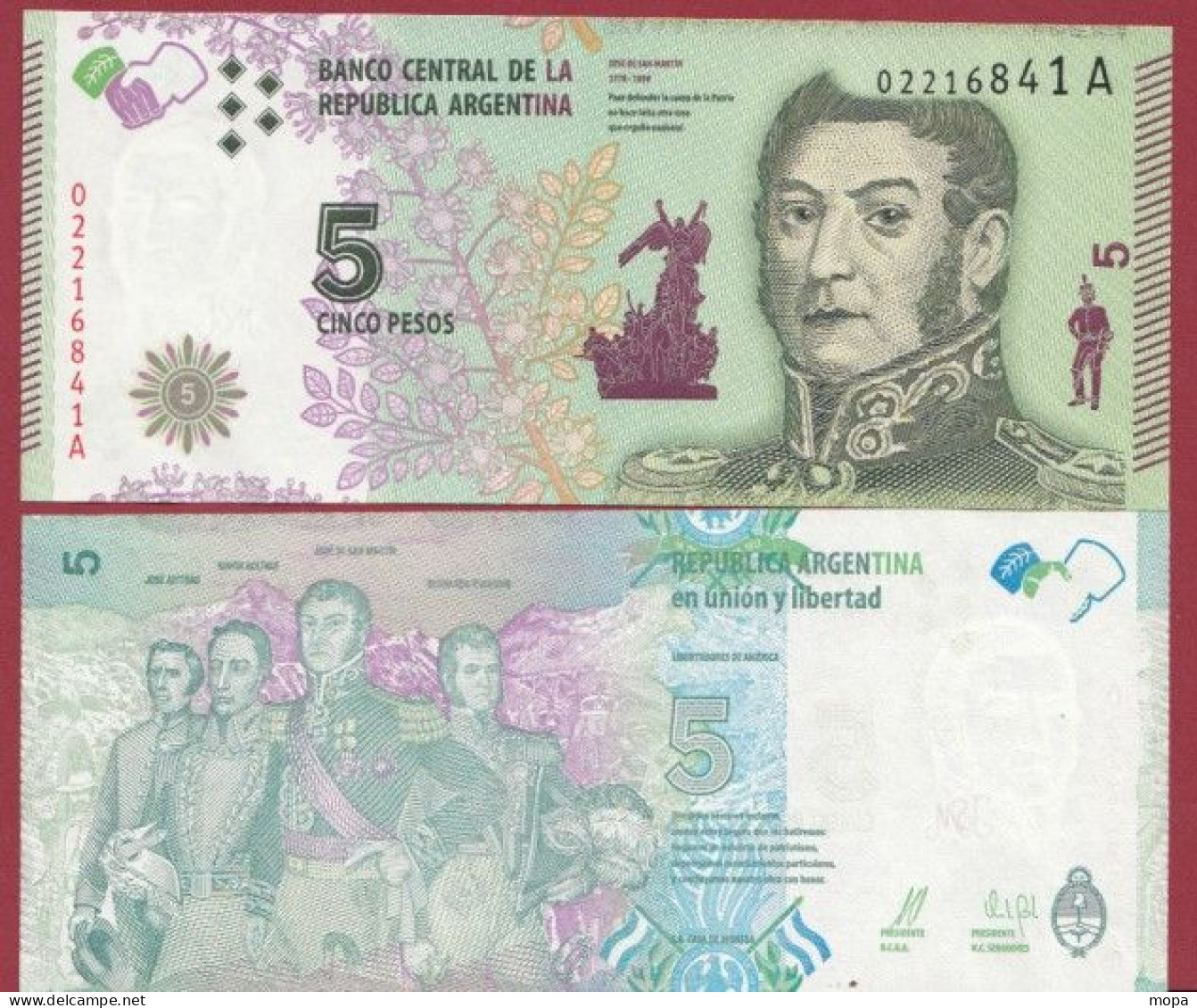 Argentine-- 5 Pesos --2015   ---UNC --(383) - Argentinië