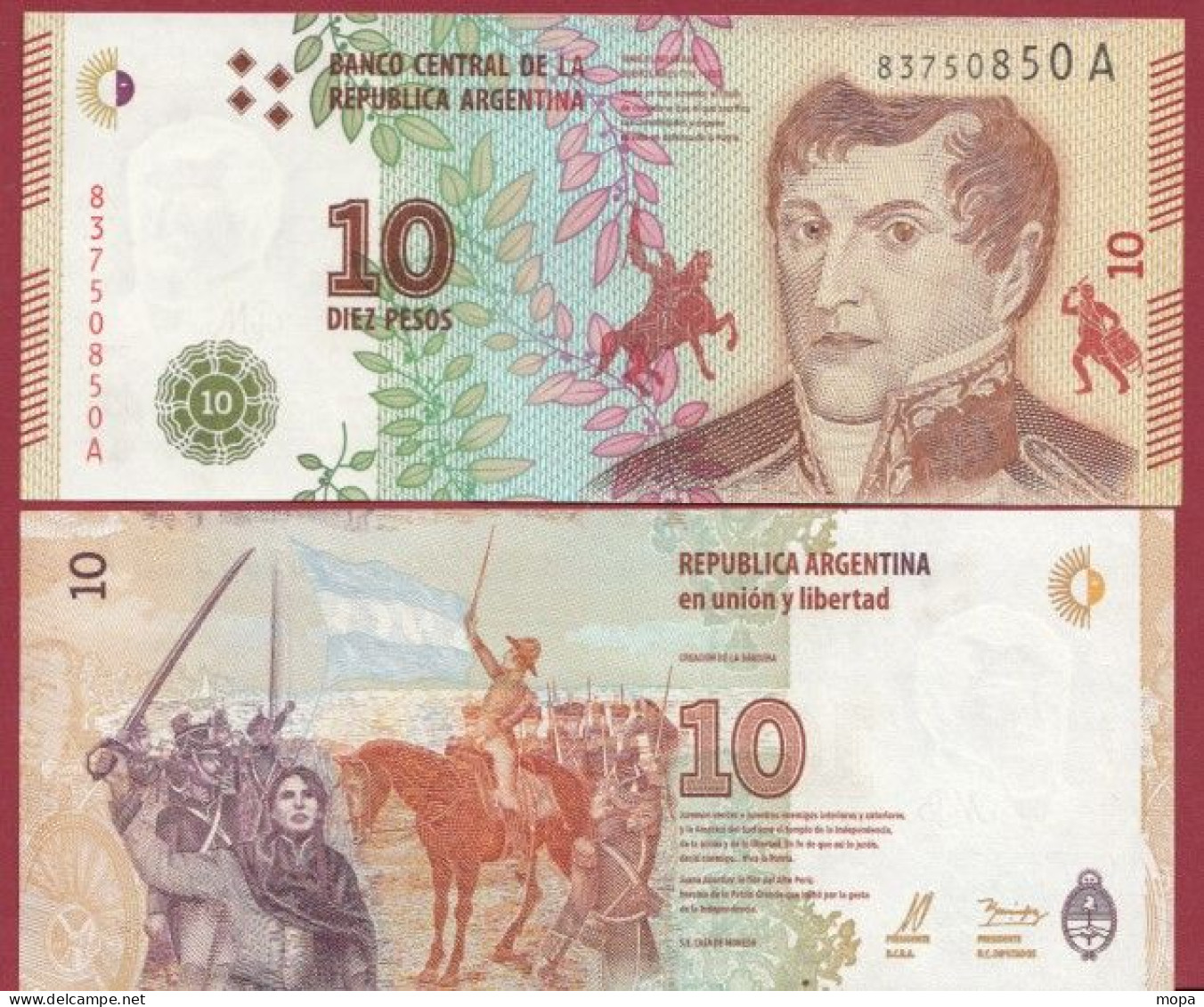 Argentine-- 10 Pesos --2016   ---UNC --(385) - Argentinië