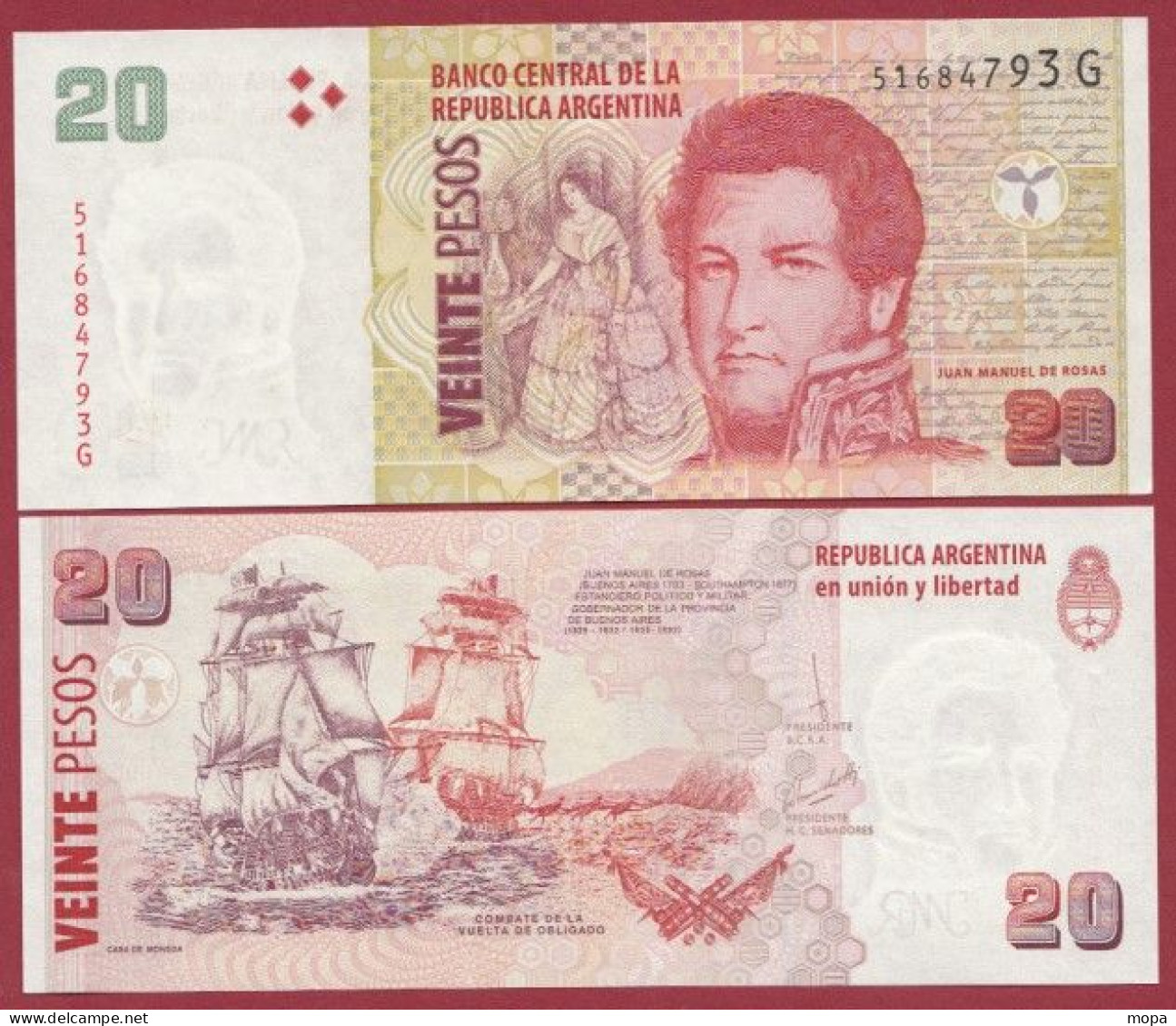 Argentine-- 20 Pesos --2015   ---UNC --(386) - Argentinien