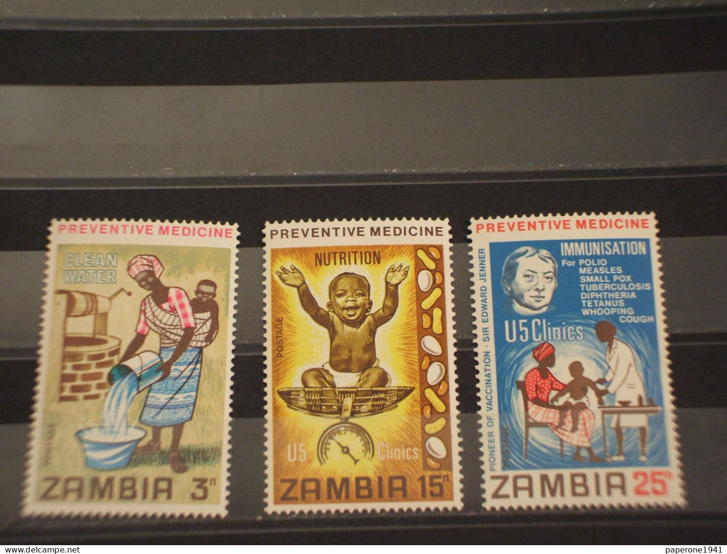 ZAMBIA - 1970 PREVENIRE/MEDICINA 3  VALORI - NUOVO(++) - Zambie (1965-...)