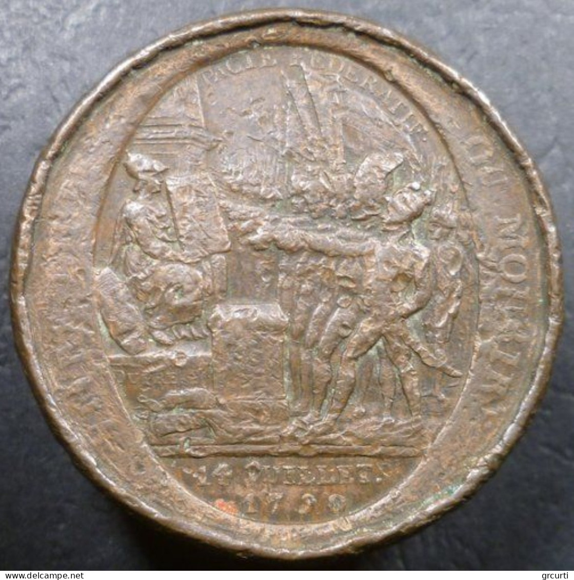 Francia - Rivoluzione Francese - Medaille De Confiance De 5 Sols - 1792 - Monétaires / De Nécessité