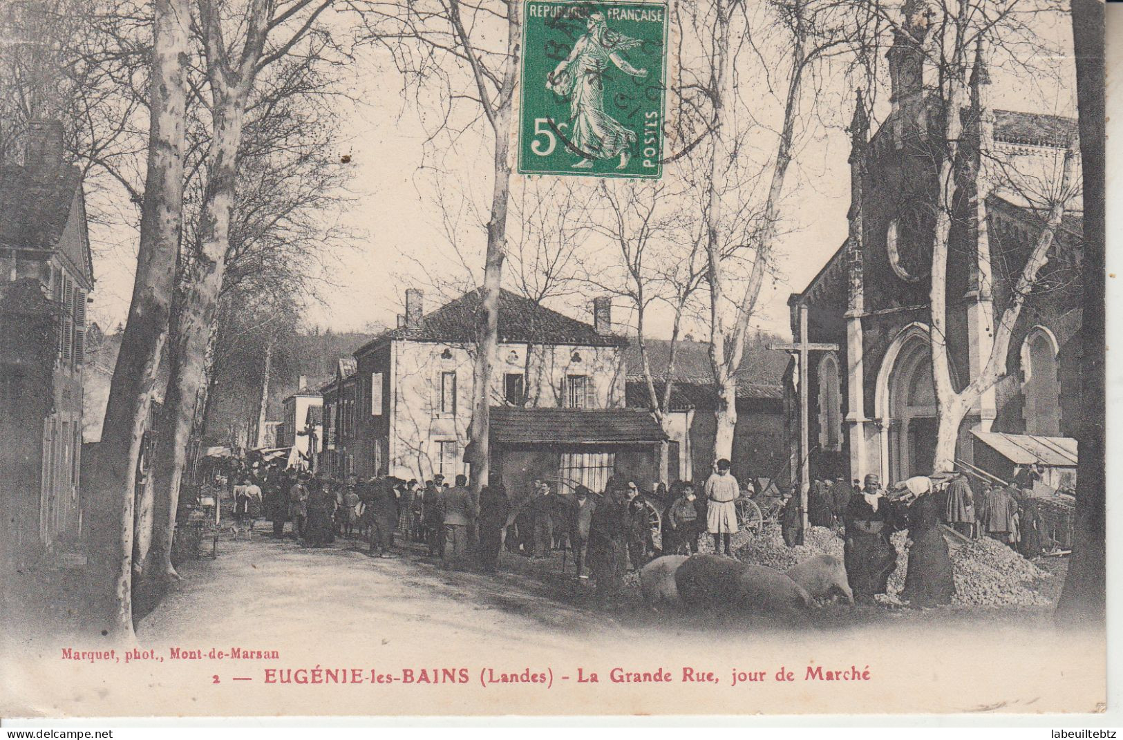 LANDES - EUGENIE LES BAINS - La Grande Rue -  Un Jour De Marché   PRIX FIXE - Mercati