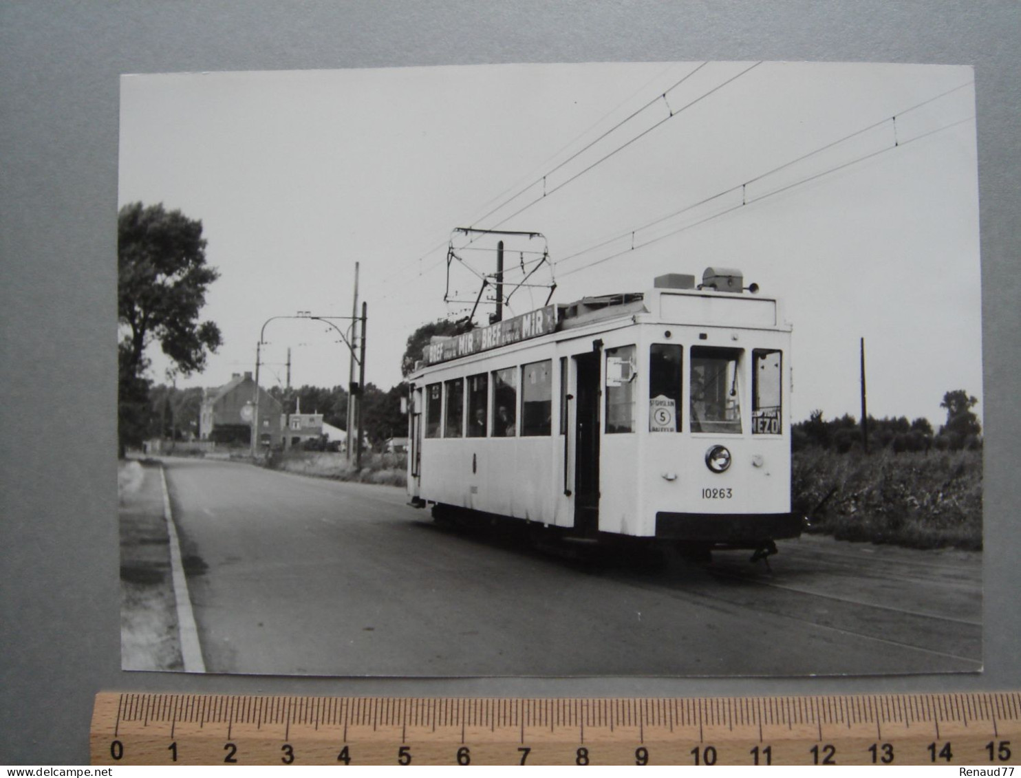 Photo Cliché J. BAZIN - Entre Baudour Et Quaregnon - Tram - Tramway - Ligne 5 - Quaregnon