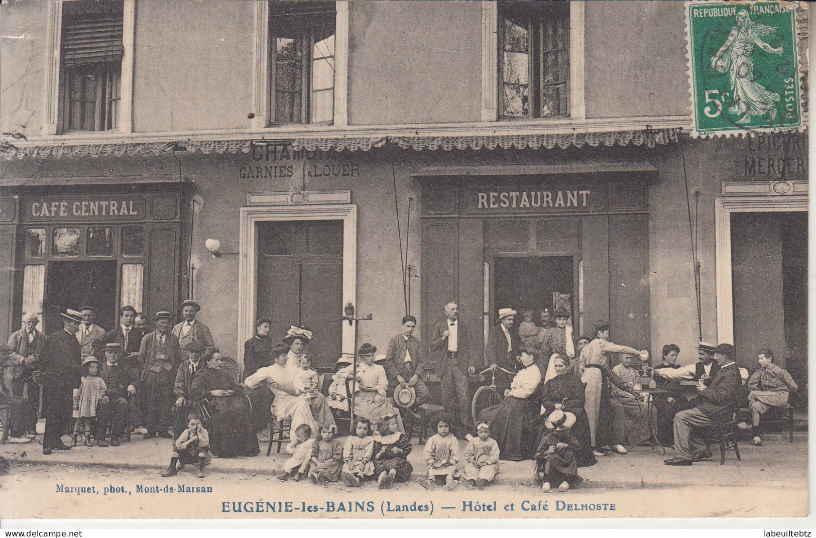 LANDES - EUGENIE LES BAINS - Hôtel Et Café DELHOSTE    PRIX FIXE - Caffé