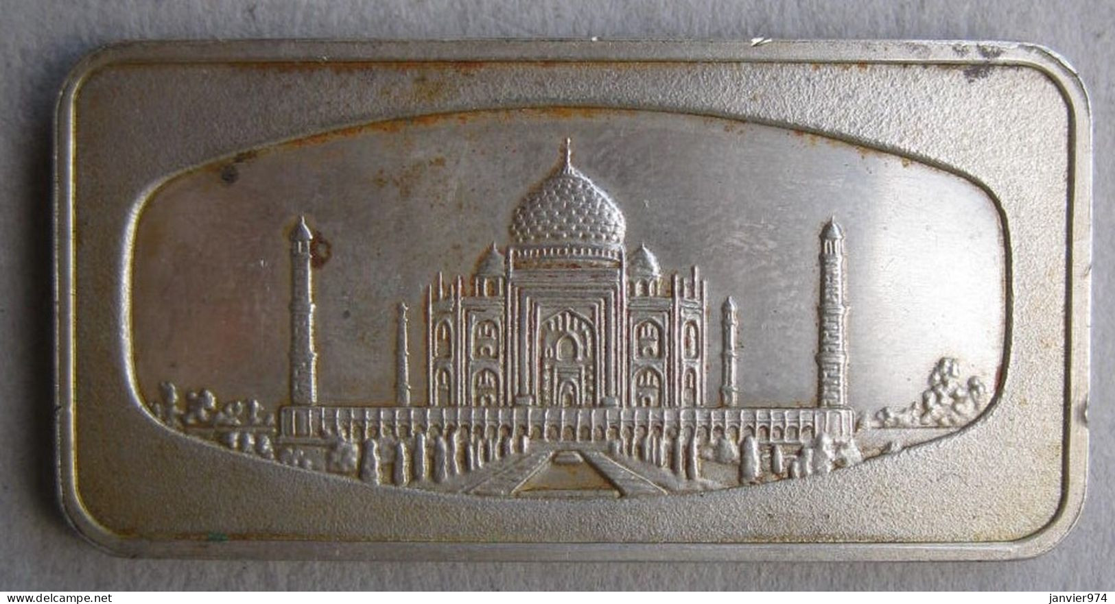Medaille Lingot En Argent . Singapore Airlines , TAJ MAHAL Of AGRA INDIA - Other & Unclassified