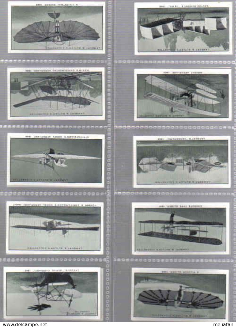 GF419 - SERIE COMPLETE 25 CARTES DE CIGARETTES - LAMBERT AND BUTLER - HISTORY OF AVIATION - Other Brands