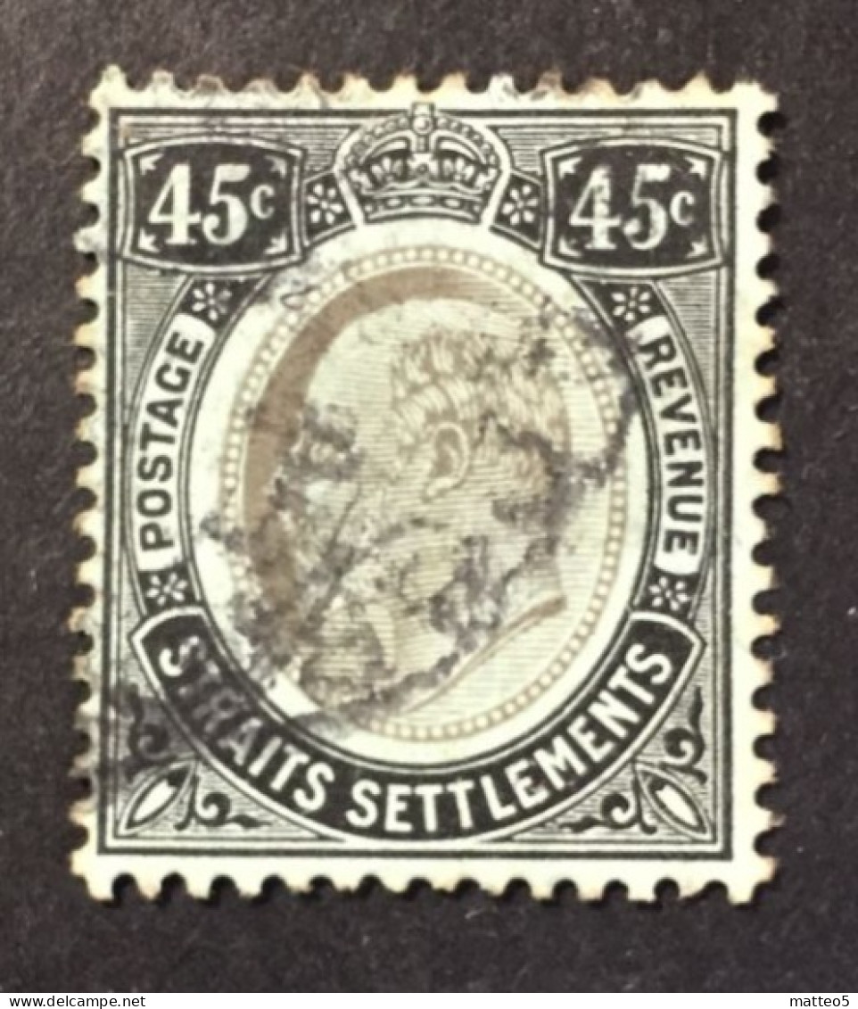 1918 - Malaya Straits Settlements - King Edward VII  45c - Used - Straits Settlements