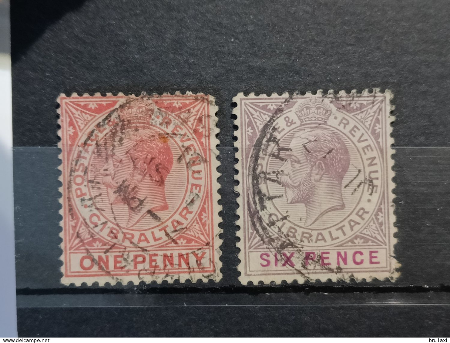 Gibraltar 1912-1919 Yv 64 & 67 SG 77 & 80 (252) - Gibraltar