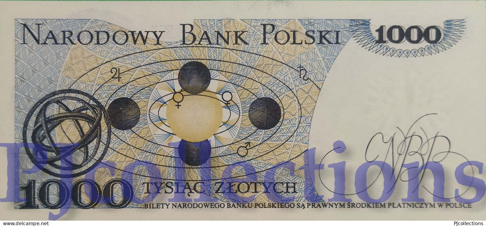 POLAND 1000 ZLOTYCH 1982 PICK 146c UNC - Poland