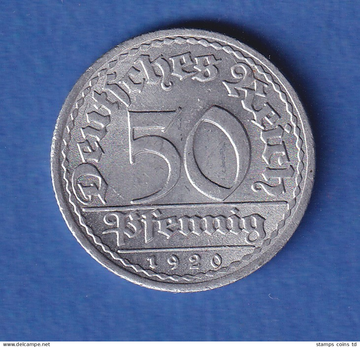 Deutsches Reich Kursmünze 50 Pfennig 1920 A Vz - Sonstige & Ohne Zuordnung