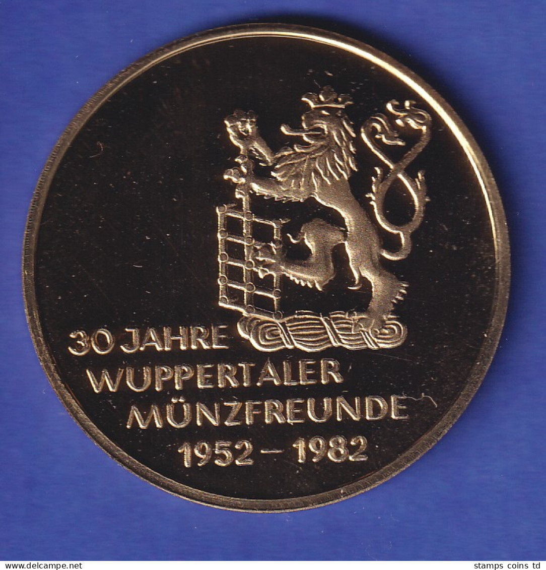 Medaille 30 Jahre Münzfreunde Wuppertal - Ansicht Von Beyenburg 1982 - Andere & Zonder Classificatie