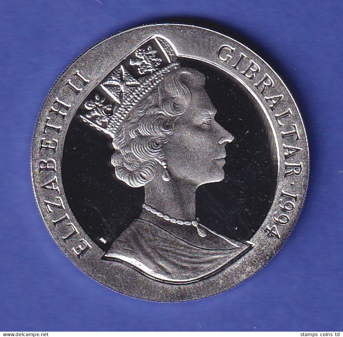 Gibraltar Silbermünze 21 ECU Mitgliedschaft In Der EG 1994 PP - Gibraltar