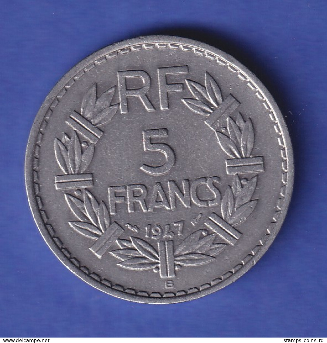 Frankreich Umlaufmünze 5 Francs 1947 Vz-stg  - Sonstige & Ohne Zuordnung