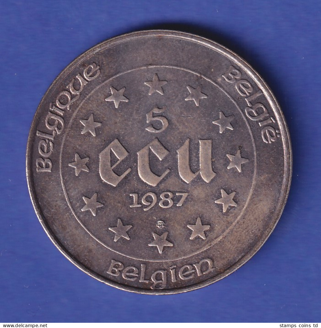 Belgien Silbermünze 5 Ecu - 30 Jahre Römische Verträge 1987  - Other & Unclassified