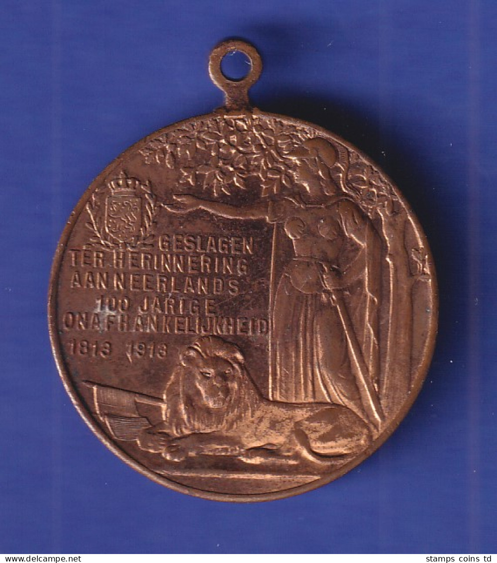 Medaille Ankunft König Willem I. - 100 Jahre Unabhängigkeit Der Niederlande 1913 - Andere & Zonder Classificatie