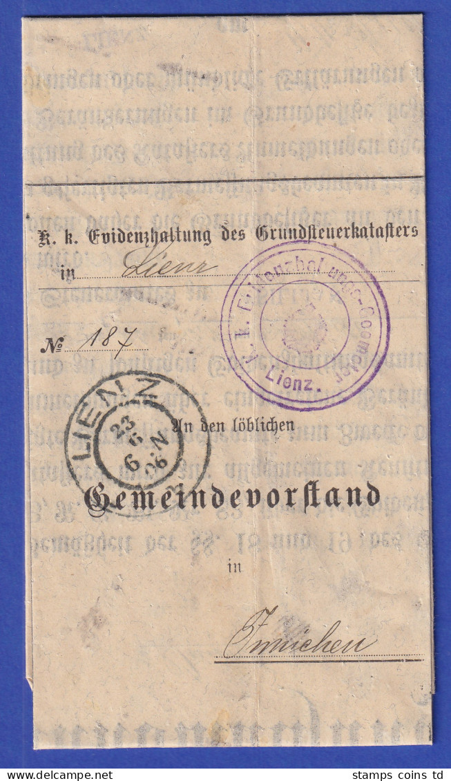 Österreich Dienstbrief Mit Rundstempel LIENZ 1906 - ...-1850 Prephilately