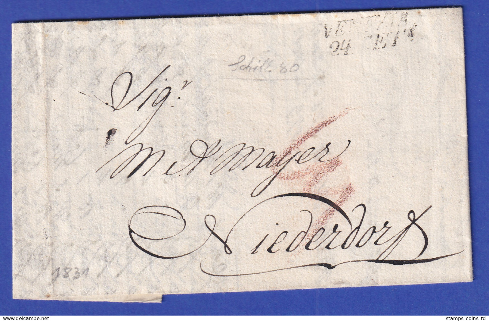 Österreich Geschäftsbrief Mit Zweizeiler VENEZIA 1831 - ...-1850 Voorfilatelie